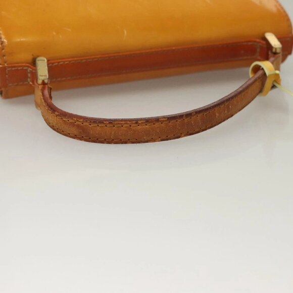 LOUIS VUITTON Monogram Vernis Spring Street Bag Lime Yellow M91068 Auth BA4452 - Picture 8 of 16